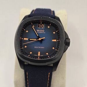 Mido Multifort Automatic Watch with Blue and Orange Dial
